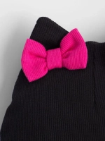 Осенняя шапка для девочки с ушками и снуд