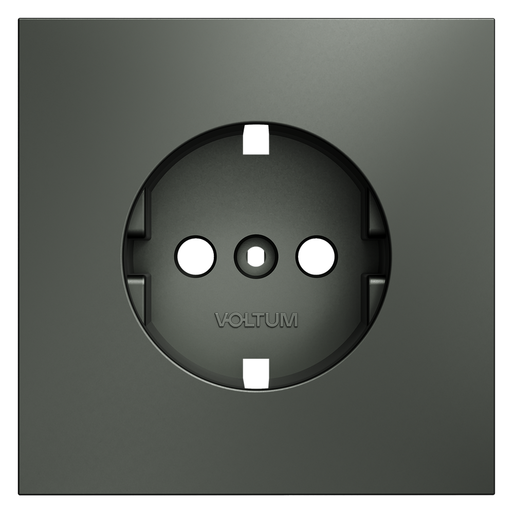 Накладка для розетки с заземлением, S70 (титан)