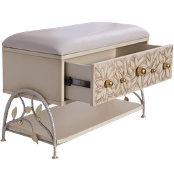 Банкетка Терра Айвори Мраморное золото