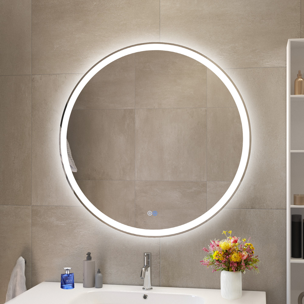 Зеркало Cezares CZR-SPC-MC-800-RGB-TCH с LED подсветкой и RGB подсветкой с сенсорным выключателем и диммером