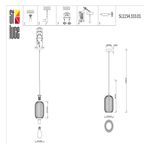 SL1154.333.01 Подвес ST-Luce Латунь/Коньячный E27 1*60W