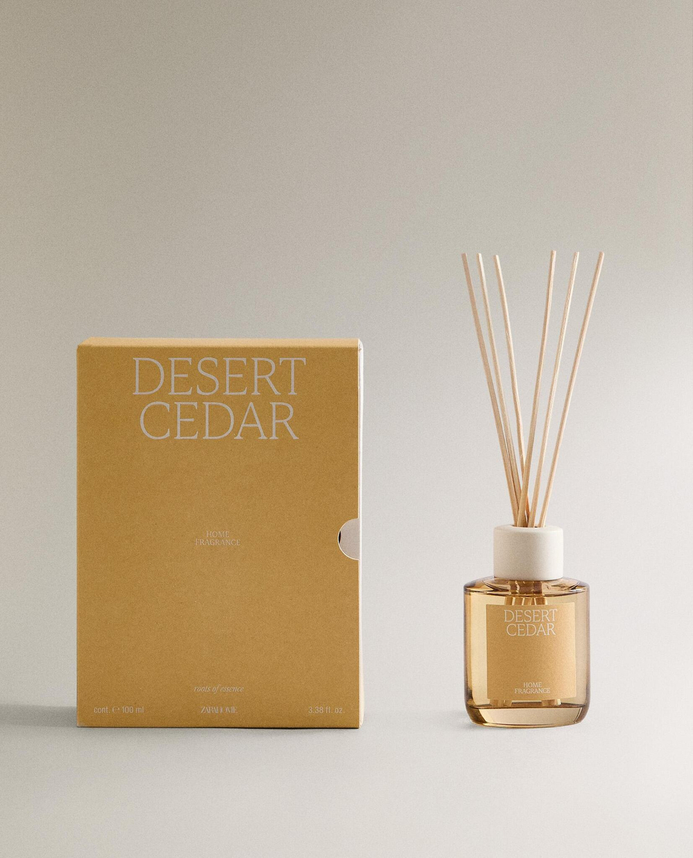 Zara Home DESERT CEDAR REED DIFFUSERS — ароматический диффузор с тростниковыми палочками, Пустынный кедр, 100 мл
