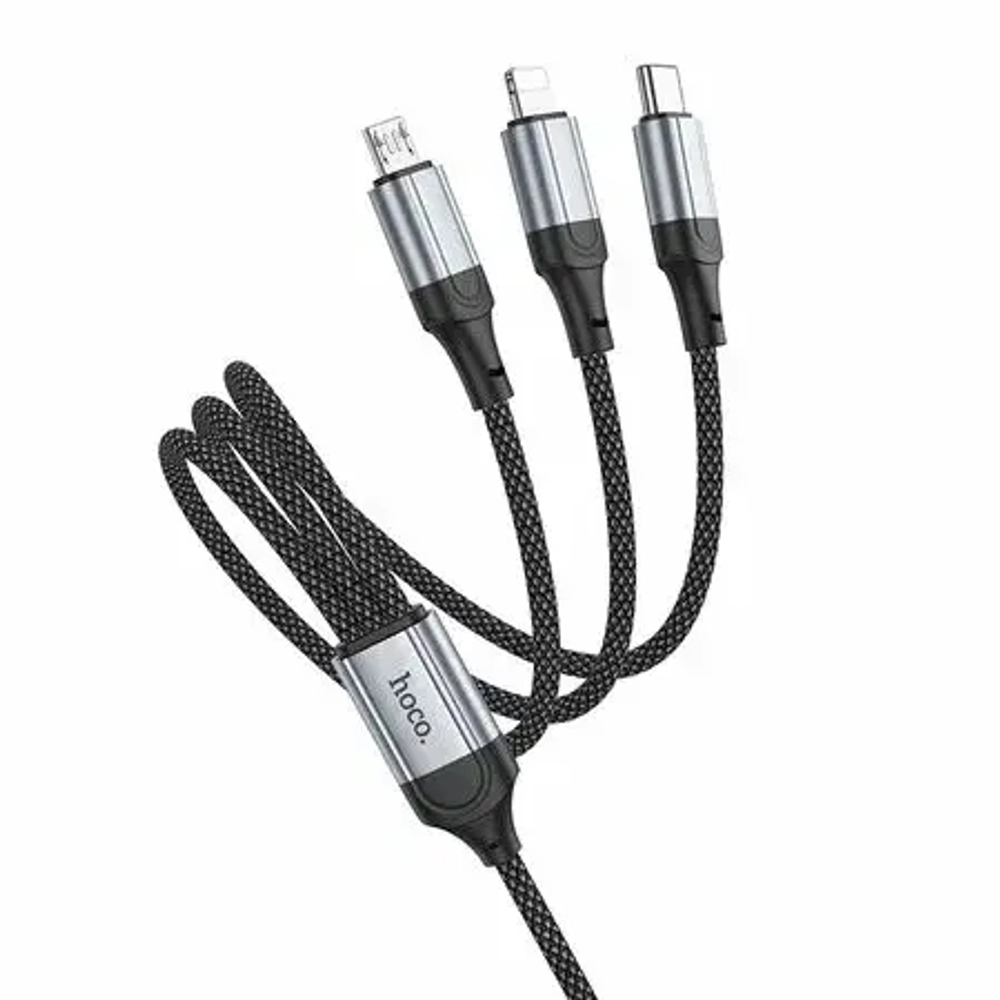 HOCO USB дата-кабель - длина 1 метр, Lightning, Micro и Type-C