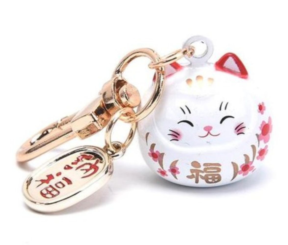 Талисман-Брелок белый котик Манеки Неко символ удачи БФ-026
