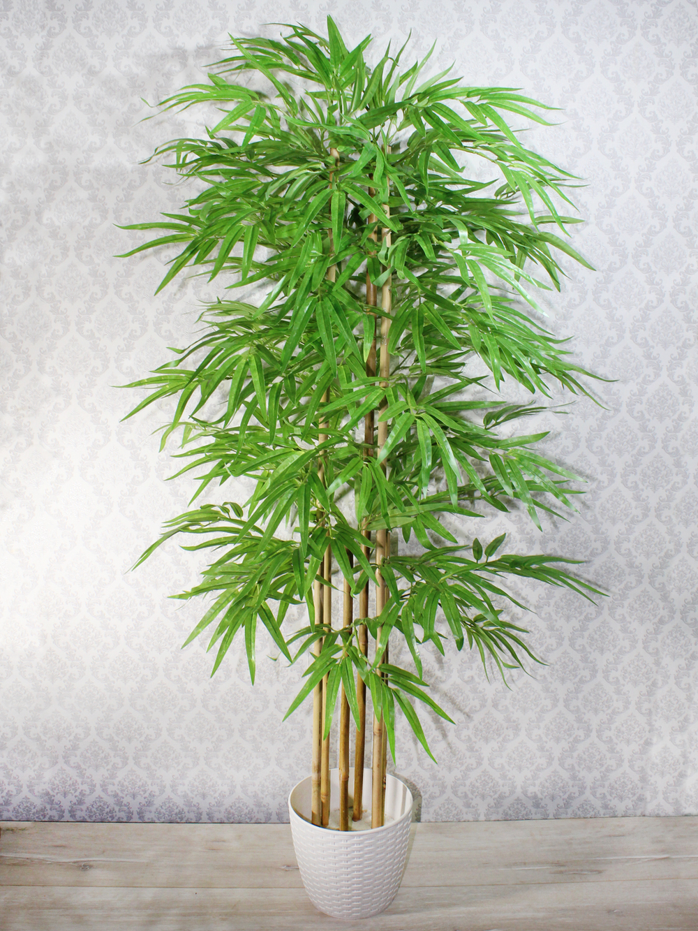 Искусственный бамбук светлый 130см в кашпо