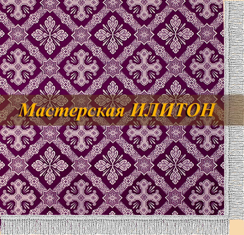 пелена шелк фиолетовая с серебром. Любой размер на заказ . Размер 140 на 140 см.