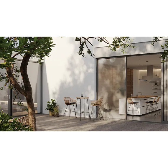 Барный стул Vetle Flat, светлый ротанг