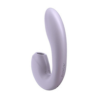 Сиреневый вибратор 14,8см с вакуумным стимулятором Satisfyer Sunray