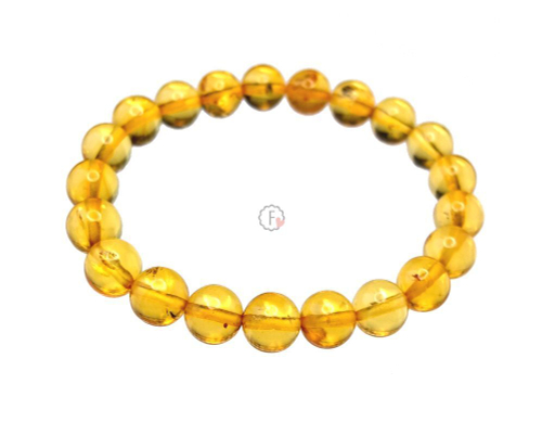 браслет из янтаря шар прозрачный