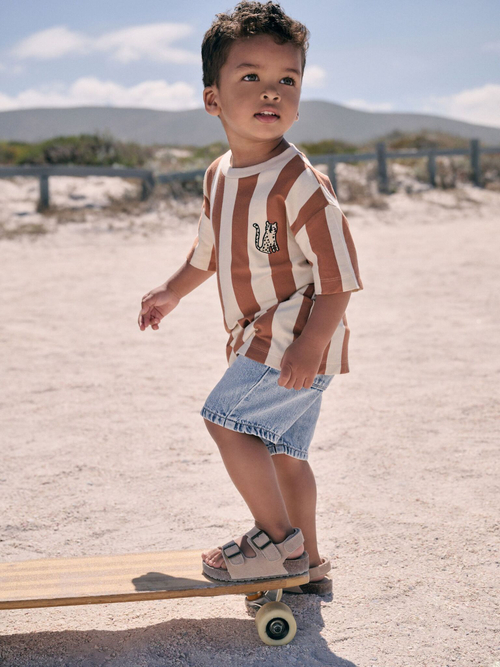 Футболка для мальчика Next AG8-720, Молочный, Коричневый