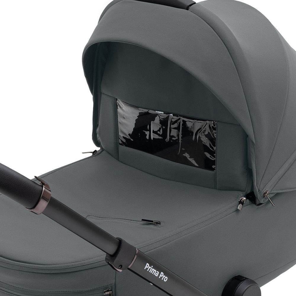 Коляска Agex Prima Pro 3 в 1 с автокреслом i-Safe S Black APP633 Grey (Серый)