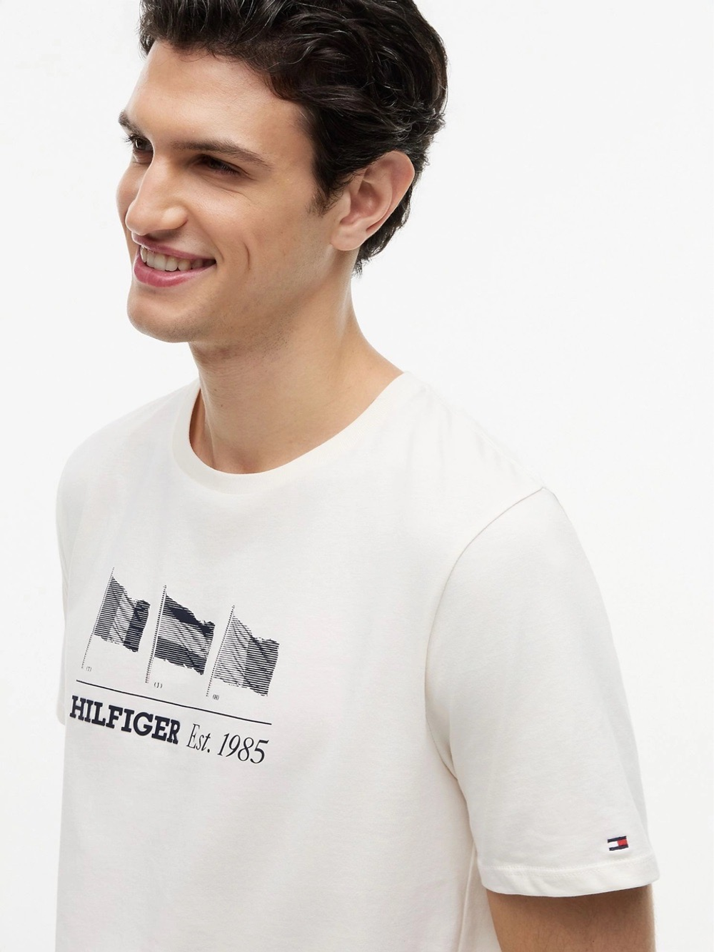 Футболка Tommy Hilfiger Multi-Flag Logo Ivory Petal