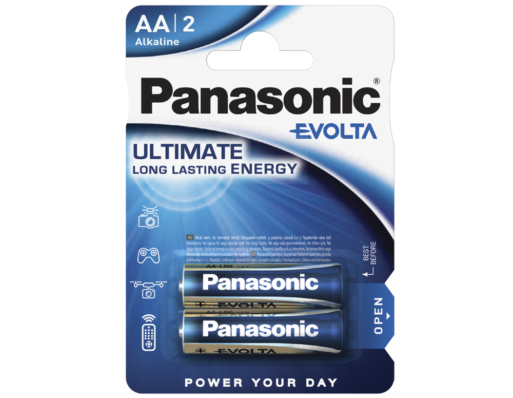 Батарейки Panasonic Evolta AA щелочные 2 шт