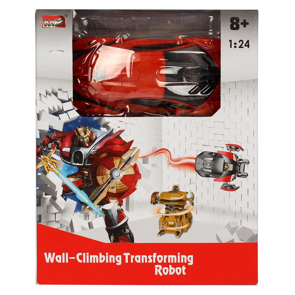 Машина-трансформер на р/у 1:24 18*7*23см. антигравитационная, с заряд. устр. свет коробка (JB1100268)