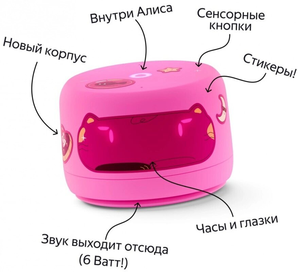 Умная колонка Яндекс Станция Лайт 2, Розовая (YNDX-00026PNK)