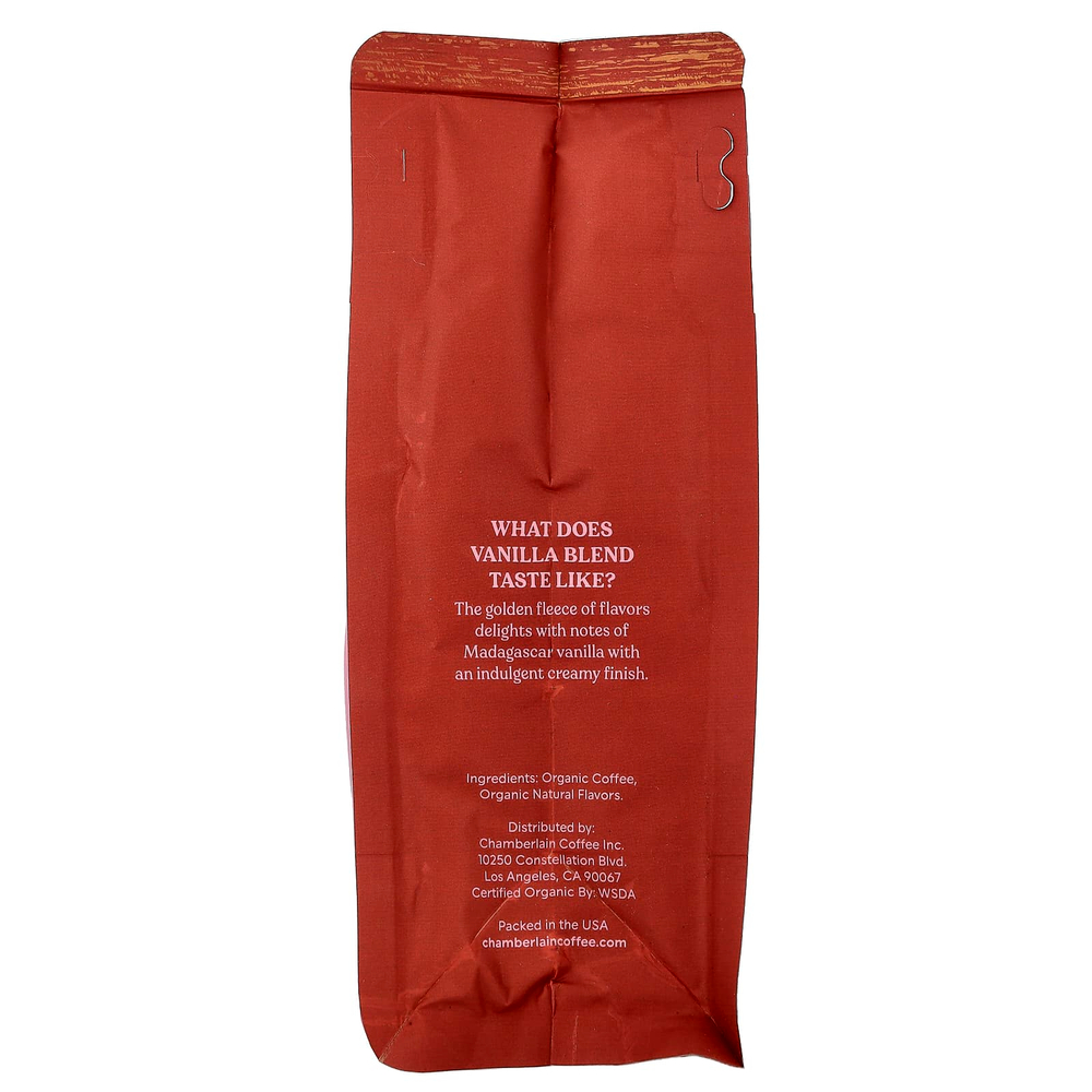 Chamberlain Coffee, органический кофе арабика, молотый, средней обжарки, ваниль, 283 г (10 унций)