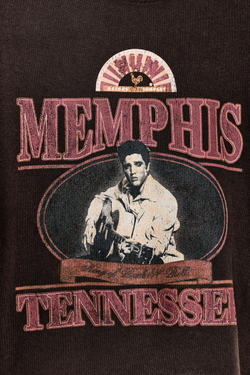 ZARA ФУТБОЛКА ЭЛВИС С КОРОТКИМ РУКАВОМ, ШОКОЛАДНЫЙ