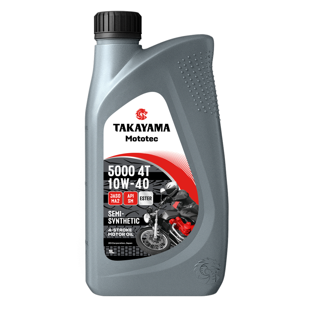 Моторное масло Полусинтетическое Takayama Mototec 5000 4T SAE 10W-40 API SM JASO MA2