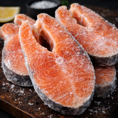 Стейк лосося, замороженный, 1 кг