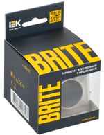 BRITE Термостат электронный с индикацией ТС10-1-БрШ шампань IEK