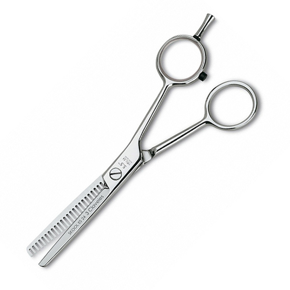 Ножницы филировочные односторонние 5.5" 24 зубца 3 Claveles Skool ES 12758