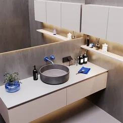 Розетка встраиваемая VOLTUM S70 с заземлением, защитными шторками и крышкой 16А, (черный матовый)