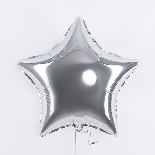 F Шар Звезда 18'' / 46 см, Серебро (БГ-15)