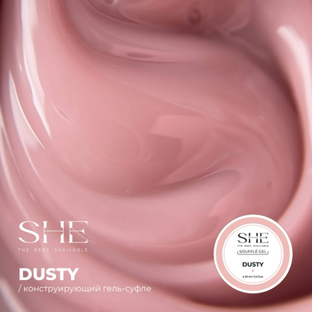 She Souffle Gel Construction Dusty - Конструирующий гель желе камуфлирующий, 30мл