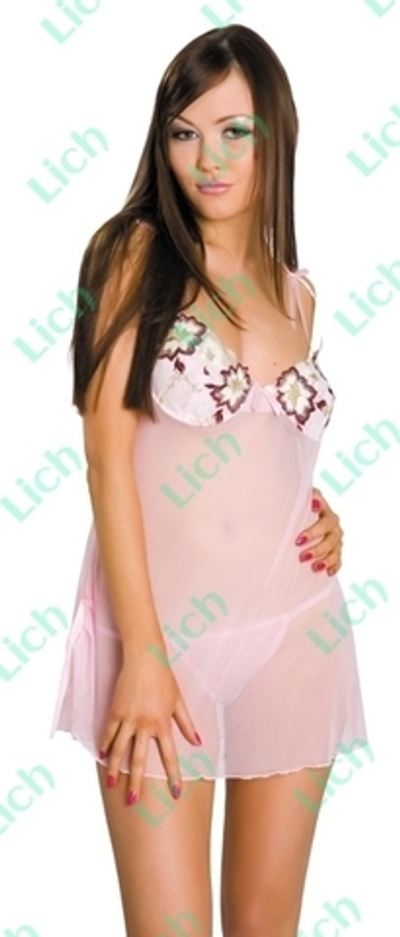 Романтичная розовая сорочка и трусики-стринг (Erolanta 862358)