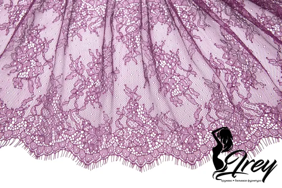 01-11 Кружево шантильи 23 см, слива 076