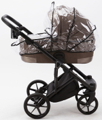 Детская коляска Adamex Marco 2 в 1 GA10 (ШОКОЛАД.ТК.+ ШОК. КОЖ. ОТДЕЛКА)