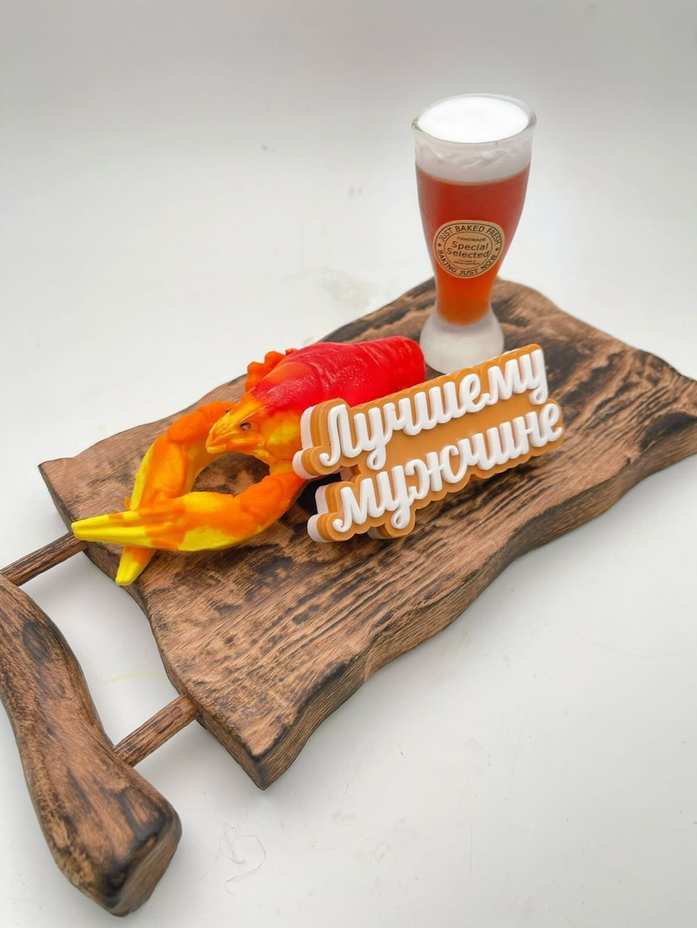 Мыло ручной работы Бокал, Рак и топпер