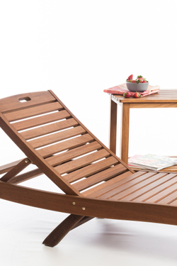 SUN Sunbed Шезлонг деревянный, массив ироко
