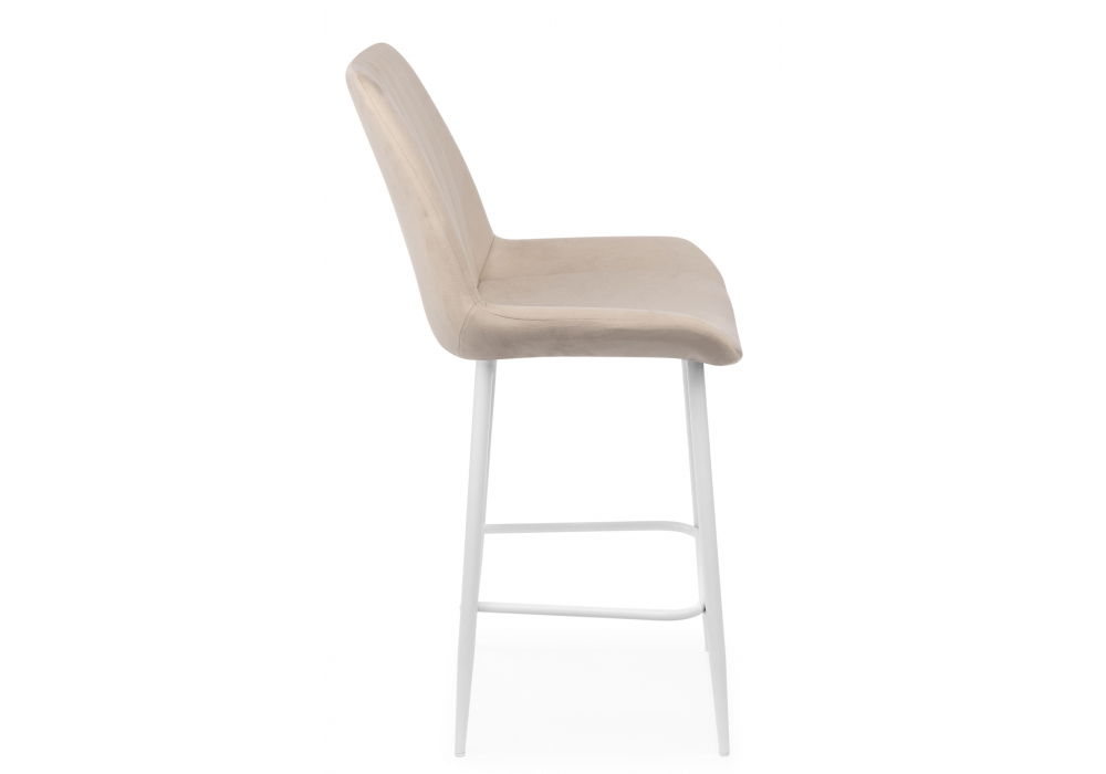 Барный стул Woodville Седа 360 бежевый (zd 210), белый np, ножки белые