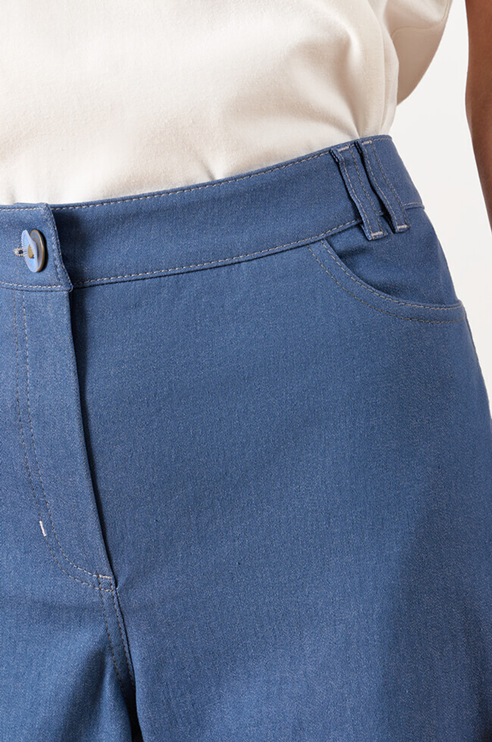 31033 Брюки женские (сине-голубой джинс)