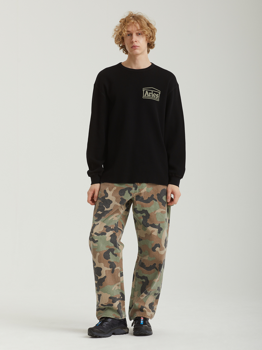 Мужской Лонгслив Reversible Temple Waffle