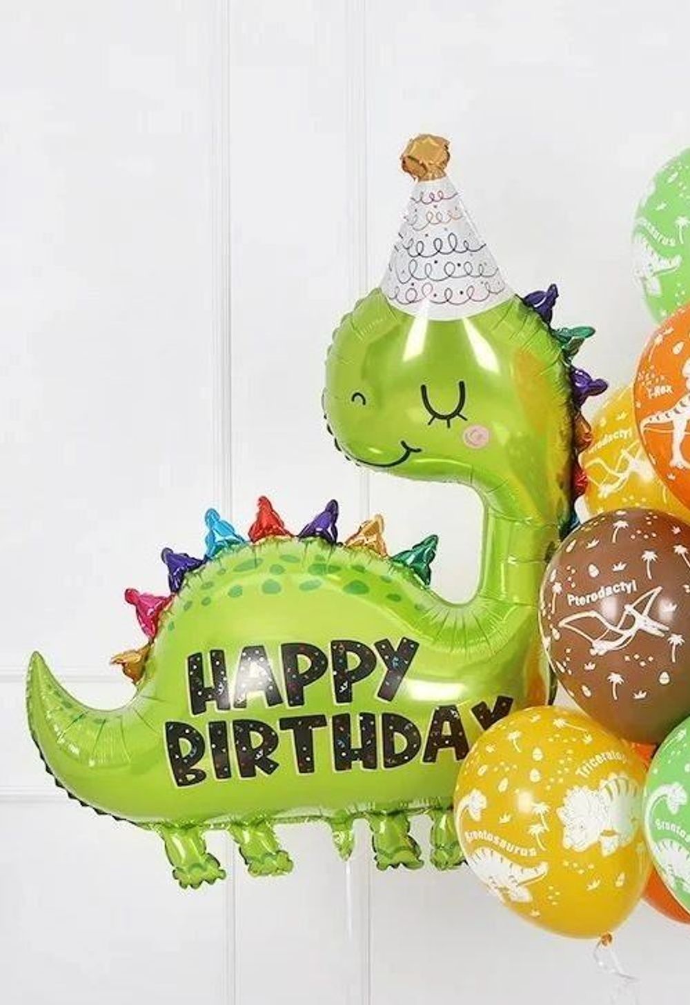 G Шар фигура (38''/97 см) Динозаврик в колпачке (БГ-44)  Изображение3