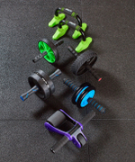 Ролик для пресса широкий RL-106, черный/темно-синий