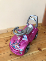 021в2/РЭР/Игрушка Машина-каталка Ламбо, муз.руль, розовый, эл.питания в комплекте/118