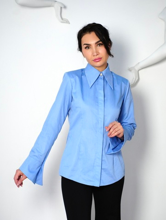 Рубашка "Основа гардероба" в небесном