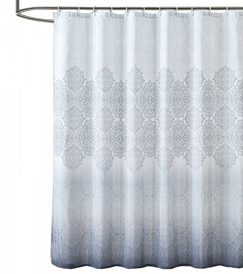 Шторка для ванной 180х200 Carnation Home Fashions Gradient Silver GRN180SLV