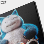 Картина для интерьера Снорлакс / Snorlax на холсте, персонаж вселенной Pokemon, холст с печатью на подрамнике, на стену, Постер Плакат