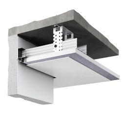 Теневой профиль потолочный анодированный черный, 2000x30x44 мм