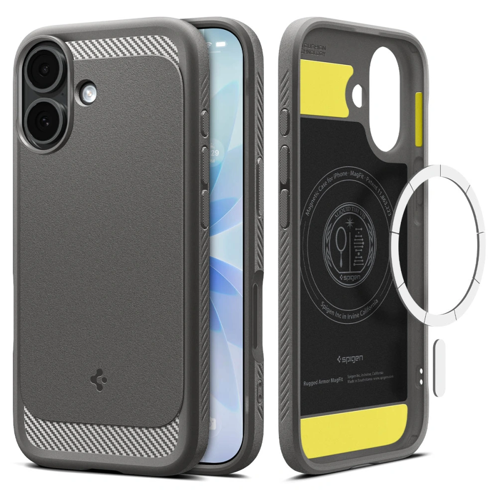 Чехол Spigen Rugged Armor Magsafe для iPhone 17 серый