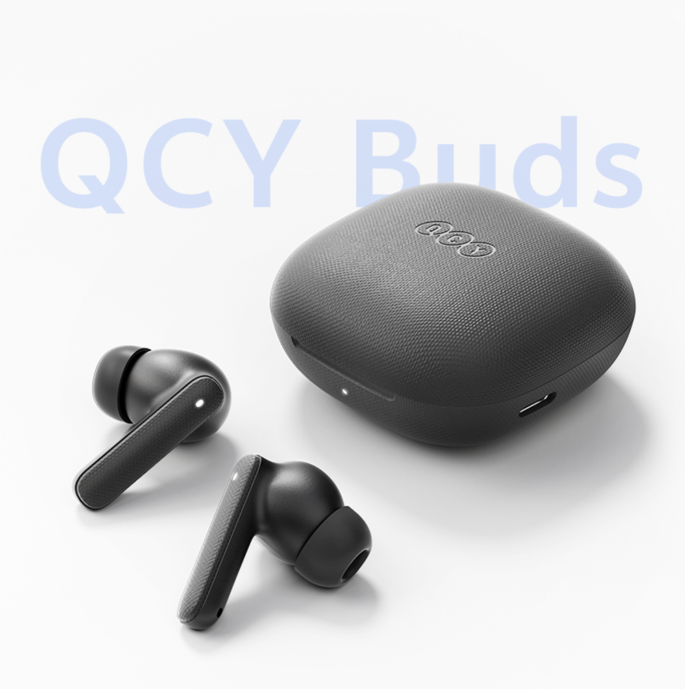 Беспроводные наушники внутриканальные QCY Buds (серые)
