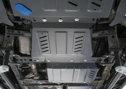 Защита КПП Rival для Nissan Navara D40 (V - 2.5D) 2004-2010/Nissan Navara D40 рестайлинг (V - 2.5D; 3.0D) 2010-2015/Nissan Pathfinder R51 (V - 2.5D; 4.0) 2004-2010/Nissan Pathfinder R51 рестайлинг (V - 2.5D; 3.0D; 4.0) 2010-2014 (устанавл-ся совместно с 2111.4165.2.3), сталь 3 мм, с крепежом, штампованная, 2111.4166.2.3