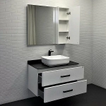 Тумба с раковиной Comforty Амстердам 95 белый глянец