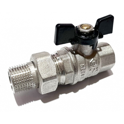 ViEiR шаровый кран со сгоном НР-ВР бабочка 3/4" (VP224-02)