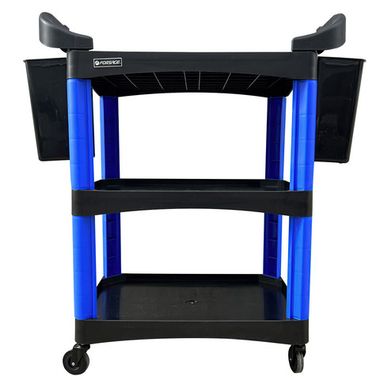 Тележка инструментальная 3-х полочная с двумя навесными лотками (г/п 150кг) Forsage F-1141345