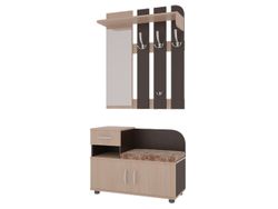 Тумба для прихожей «Аврора» (дуб млечный/венге), ЛДСП 16 мм, Мебельсон, г. Ижевск